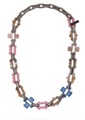 collezione alessandro Lange Kette Nena mit unterschiedlichen Kunstharzgliedern