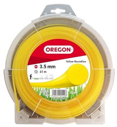Oregon Filo per Decespugliatore Rotondo in Nylon Resistente, Adatto per Erba Alta, Rifiniture e Vegetazione Fitta, Compatibile con Numerosi Marchi, 3,5 mm x 41 m (69-376-Y)