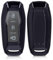 kwmobile Autoschlüssel Hülle kompatibel mit Ford 3-Tasten MyKey Autoschlüssel (Key Free) - TPU Schutzhülle Schlüsselhülle Cover in Hochglanz Schwarz