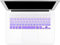 Batianda New Ombre Color Keyboard Cover Protector Silicone Skin for Old MacBook Air 13 MacBook Pro 13 15 17 (with or w/Out Retina Display) - White to Purple