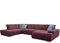 Cavadore Wohnlandschaft Mistrel mit verstellbaren Kopfteilen / Sofagarnitur mit leichter Fleckentfernung dank Soft Clean / Geeignet für Haushalte mit Kindern, Haustieren /343 x 77 x 228 / rot