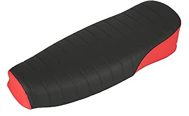 Sitzbank strukturiert, schwarz/rot ohne Schriftzug - für Simson S50, S51, S70 Enduro