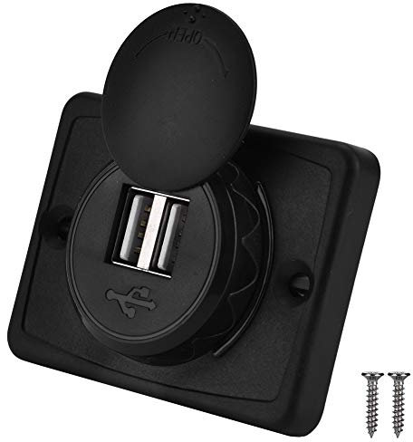 Nimoa Cargador USB para Automóvil, Coche Puerto Dual, Enchufe Dual Coche, Salida Resistente al Agua 12V 3.1A