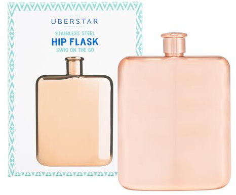 170ml/6oz Rose Gold Hip Flask/Wine Cocktails Gin Vodka Drinking Flask for Women