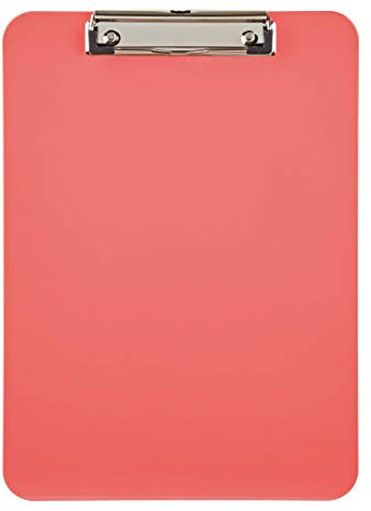 MAUL Klemmbrett A4 Colour My Work Schreibbrett aus Kunststoff im DIN A4 Format Clipboard zum Aufhängen Klemmer zur Aufbewahrung von Papier für Büro, Küche und Werkstatt Touch of Rose