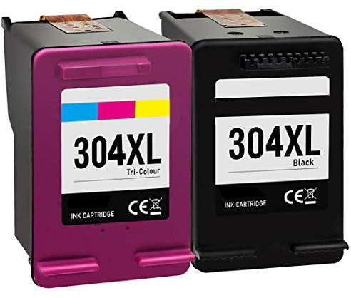 Bergsan 2 wiederaufbereitet Druckerpatronen 304XL kompatibel mit HP 304 304 XL für Envy 5010 5020 5030 5032 Deskjet 2620 2622 2630 2632 2633 2634 3720 3730 3733 3735 3750 3760 3762