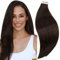RUNATURE Tape Extensions Echthaar 35cm Dunkelbraun Tape in Echthaar Extensions Remy Braun Invisible Tape in Extensions Echthaar Braun Haarverlängerung 20PCS 40g #2