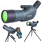 15-45x50 Cannocchiale con Treppiede, Borsa per il Trasporto e Adattatore per Smartphone, FMC Ottica Bak4 Prisma Telescopio Spotting Scope con Smartphone Adapter per Tiro a Segno Birdwatching Caccia