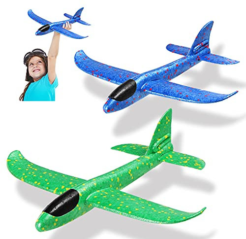 Segelflugzeug, 36CM Outdoor Sport Wurf Spielzeug, Flugspielzeug für Kinder, Schaum Flugzeug,Geburtstagsgeschenk Spielzeug für Kinder im Alter von 3-12Jahren Outdoor Sportspielzeug Partygeschenke