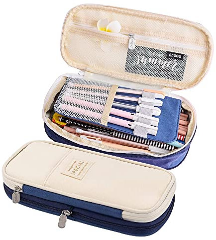 HIQE-FL Mäppchen Mädchen Teenager,Cute Pencil Case,Große Kapazität Federmäppchen,Langlebig Federtaschen,Mäppchen Reißverschluss,Tasche Perfekt Für Schule Büro