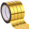 ASTER 4 rotoli di nastro adesivo grafico artistico (10 mm x 20 m) metallizzato a specchio nastro decorativo per confezioni regalo fai da te (oro-4 pezzi)