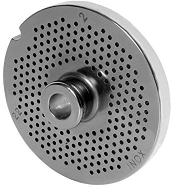 Wolfcut INOX Lochscheiben mit Nabe kompatibel mit Fleischwolf Hendi Kitchenline 22 und Profiline 22 (2,0 mm)