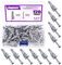 Swpeet 120 ancres de cloison sèche autoperceuses lourdes en zinc avec kit de vis n ° 8 x 1-1/4 pouces sans préparation de perçage préalable - ancres de cloison sèche autoperceuses pour suspension