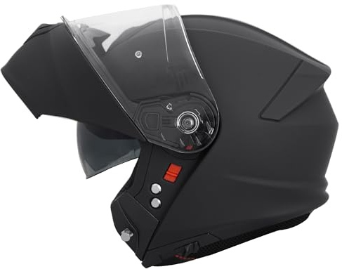 Zorax Safari Double Visor Full Face Motorcycle Helmet | Matt Black M (57-58cm) Motorbike Helmet ECE 2206 Approved