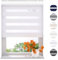 Radeco® Doppelrollo mit Kassette 210 x 175 cm (BxH) weiß, Blickdicht oder Transparent, ohne Bohren möglich, doppelrollo wandmontage, Duo Rollo, doppelrollo 210 cm breit