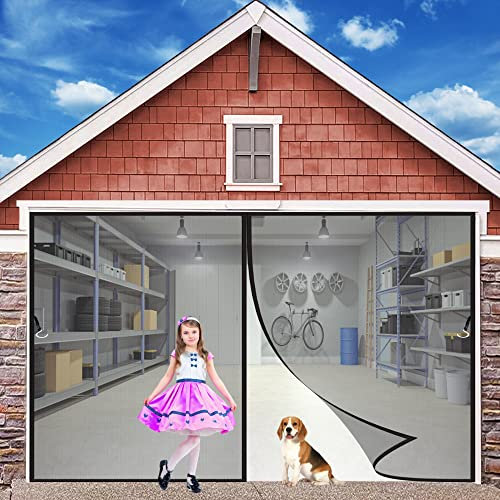 Tenda Zanzariera Magnetica per Porta, 195x230cm, Anti Insetti Mosche Zanzare Tenda Porta Magnetica Magnetica Anti-Zanzare per Porte Garage Scorrevoli, personalizzabile, Nero