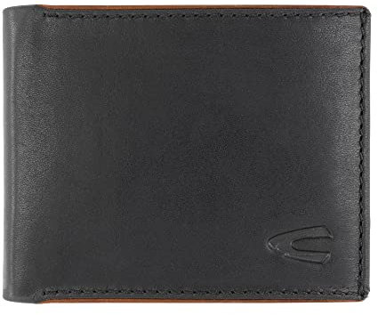 camel active Cruise Herren Geldbörse Klein Querformat RFID Leder Klein Schwarz