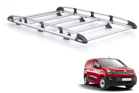 Rhino Roof Rack for Citroen Berlingo 2018+ Van (Only for M (L1) Wheelbase With Barn Rear Doors) Heavy Duty KammRack with Integrated Ladder Roller (K672)