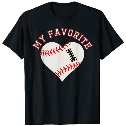 Baseballspieler 1 Trikot Kostüm Nr. 1 Sport Fan Geschenk Baseball Trikot Nummer 1 T-Shirt