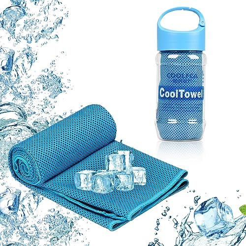 Surcotto Cooling Towel (40x12), Cooling Towels for neck, ice Cool Towel Gym towel for men & women, Gift for Golf, Tennis, Running, Marathon Runner, Triathlon,Fitness -Blue