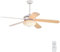 RELAX4LIFE Deckenventilator mit Beleuchtung 132cm, 2 in 1 Ventilator mit 3 Geschwindigkeit & Umkehrsfunktion, Deckenleuchte mit Fernbedienung & 2 Typen von Ventilatorflügeln (Weiß)