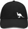 Huuraa Cappy Mütze Kangaroo Silhouette Geschenk Black/Light Grey Kangaroo Präsent