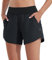 WILLIT Short de bain 5 pour femme UPF50+ - Taille haute - Séchage rapide - Protection UVA avec poches doublées, Noir , 38