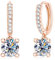 AINUOSHI 925 Sterling Silber Rundschliff Zirkonia Tropfen Ohrringe Hypoallergen Schmuck Für Frauen Freundin Muttertag Valentinstag Geburtstag