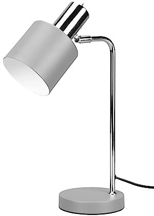 Reality Leuchten Tischleuchte Adam R51041011, Metall Chrom/Grau, exkl. 1x E27