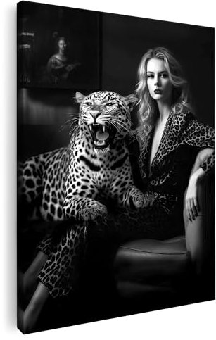 Artmazing | Jaguar Bild | Designer Leinwandbild XXL | Coole Wandbilder Wohnzimmer | Kunstdruck Hochformat
