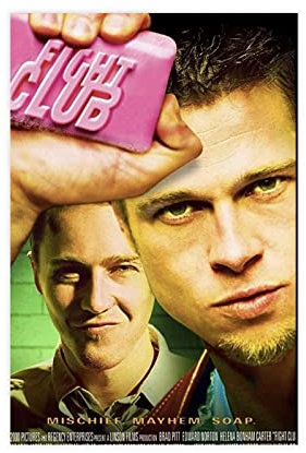 Movie Fight Club 1999 Poster auf Leinwand, Schlafzimmer, Dekoration, Sport, Landschaft, Büro, Raumdekoration, Geschenk, ungerahmt, 30 x 45 cm