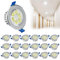 YRHome LED Einbaustrahler Schwenkbar 3W 230V Flach Bad Einbauleuchten Deckenspots Badleuchte Mini Einbauspot Deckenstrahler für Küche Bad Wohnzimmer Schlafzimmer Flur (20er 3W, Kaltweiß)