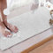 AMOMYDOG Tappeto per Doccia, 40 * 100cm Tappetino Doccia Antiscivolo Antimuffa Antibatterico in Luffa, Tappeto Bagno Morbido PVC Tappetino Vasca per Bagno e Aree Umide (Bianco)