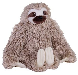 Wild Republic Cuddlekins Eco Dreizehenfaultier, Kuscheltier, 30 cm, Plüschtier, Füllung besteht aus gesponnenen recycelten Wasserflaschen, umweltfreundlich