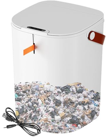 Bote de Basura Inteligente, Bote de Basura de Cocina con Tapa,Cubo de Basura con Movimiento automático de 20 litros | Contenedores de Basura Delgados con asa, contenedor de Basura Reciclado
