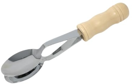 yueton 1PCS Music Spoon Rural Percussion Instruments Music Spoon Soundboard Metal Spoon for Folk Percussion Instruments Music Enlightenment