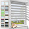 Zarnan Doppelrollo Klemmfix ohne Bohren Grau 95x220cm(Stoffbreite 91cm) Duo Rollo Blickdicht Zebrarollo Rollos für Fenster ohne Bohren für Wohnzimmer Küche Büro lichtdurchlässig und verdunkelnd