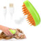 Katzenbürste mit Dampf,Dampfbürste Brush Katze,Katzen Bürste 3-In-1, Cat Steamy Brush Tierhaarbürste Fellbürste Katzen Massagebürste Beseitigen Sie Fliegende Haare für Katze und Hund