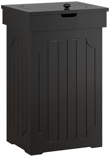 Function Home Poubelle d'armoire, Corbeille de cuisine de 50 litres, Poubelle de recyclage en bois, Poubelle autonome anti-chiens, Poubelle de ferme avec couvercle pour maison, cuisine, chambre à