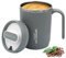 Taza de Café Irrompible de Acero Inoxidable - 500 ml Con Cuchara y Tapa - Reutilizable para Niños, Hogar, Jardín, Picnic, Camping (Blanco)