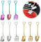 Cucharas en Forma de Pala Cucharillas Pala Cucharillas Postre Forma de Pala Cuchara de Sandía Creativa en Forma de Pala Juego De Cubiertos De Cuchara Mezcladora En Forma De Pala 9 Piezas