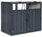 sweeek - Cache Poubelle Gris en Acier galvanisé. 2 Places L 146 x P 82 x H 124 cm