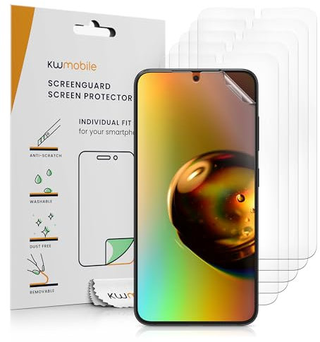 kwmobile 6X Displayschutzfolie kompatibel mit Samsung Galaxy S25 Folie - klare Schutzfolien Set in transparent