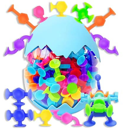 38 Stück Saugnapf Spielzeug, Sensorik Spielzeug Silikon Bausteine Spielzeug, für Kinder ab 3 Jahren Stressabbau Spielzeug, für Kleinkinder und Erwachsene