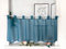 Devola Scheibengardinen Voile Kurzgardine mit Schlaufen Modern Bistrogardine Transparent Fenstervorhang Kurz Gardine Einfarbig Fenstergardinen Küche HxB 45x60cm Blau 1 Stück