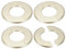 PATIKIL Wand-Split-Flansch 2,52/64mm, 4 Stück ABS Runde Selbstklebende Abdeckung Schnalle für Wasserrohr Wasserhahn Dekoration, Gold