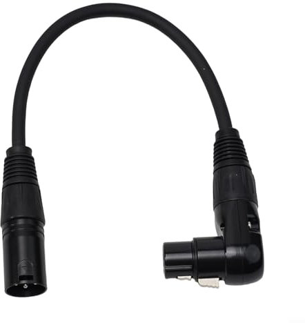 Effizient gestaltetes 90-Grad-XLR-Mikrofonadapterkabel für einfache Einrichtung (0.)