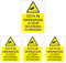 Pack of 4 CCTV Sign Sticker Waterproof CCTV in Operation Sign Sticker (75 x 100 mm) CCTV Stickers for Windows Security Camera Sign