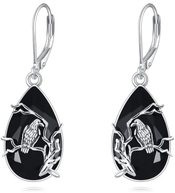 YFN Eule Ohrringe Sterling Silber Eule Ohrstecker Ohrringe Eules Schmuck Geburtsstein Geschenk für Damen