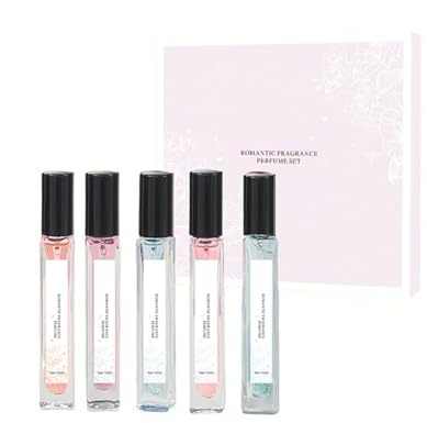 Body Fragrance Spray Set, Damenparfüm, Reiseduftset, 10ml Pro Flasche, 5 Flaschen, Jasmin, Zitrone, Vanille, Orangenblüte, Baum